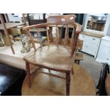 Spindle back captains chair