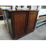 Mahogany double door cupboard