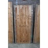 Feather edged wooden garden gate, 80cm(w) x 175cm(h)