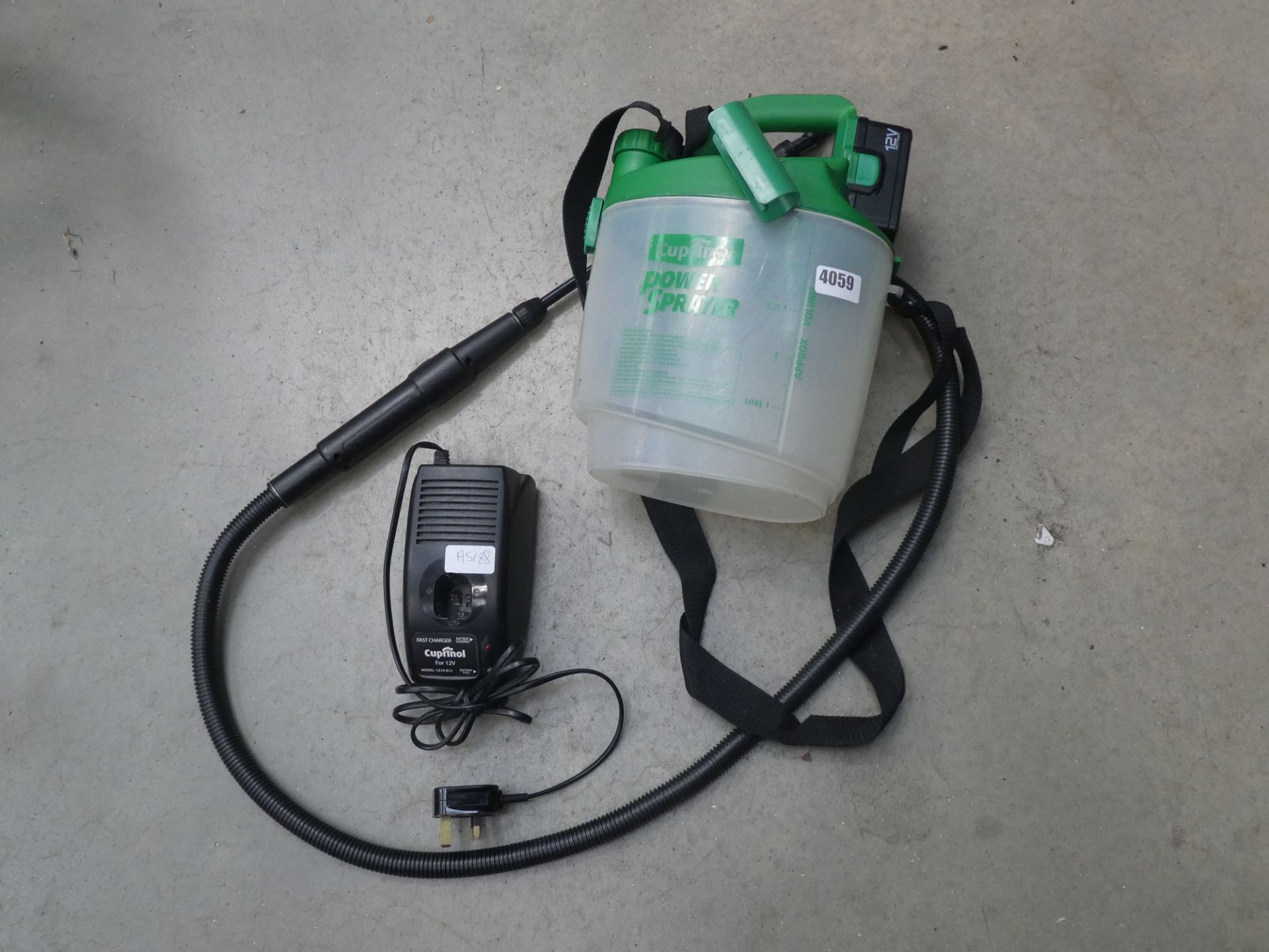 Small Cuprinol power sprayer with battery and charger