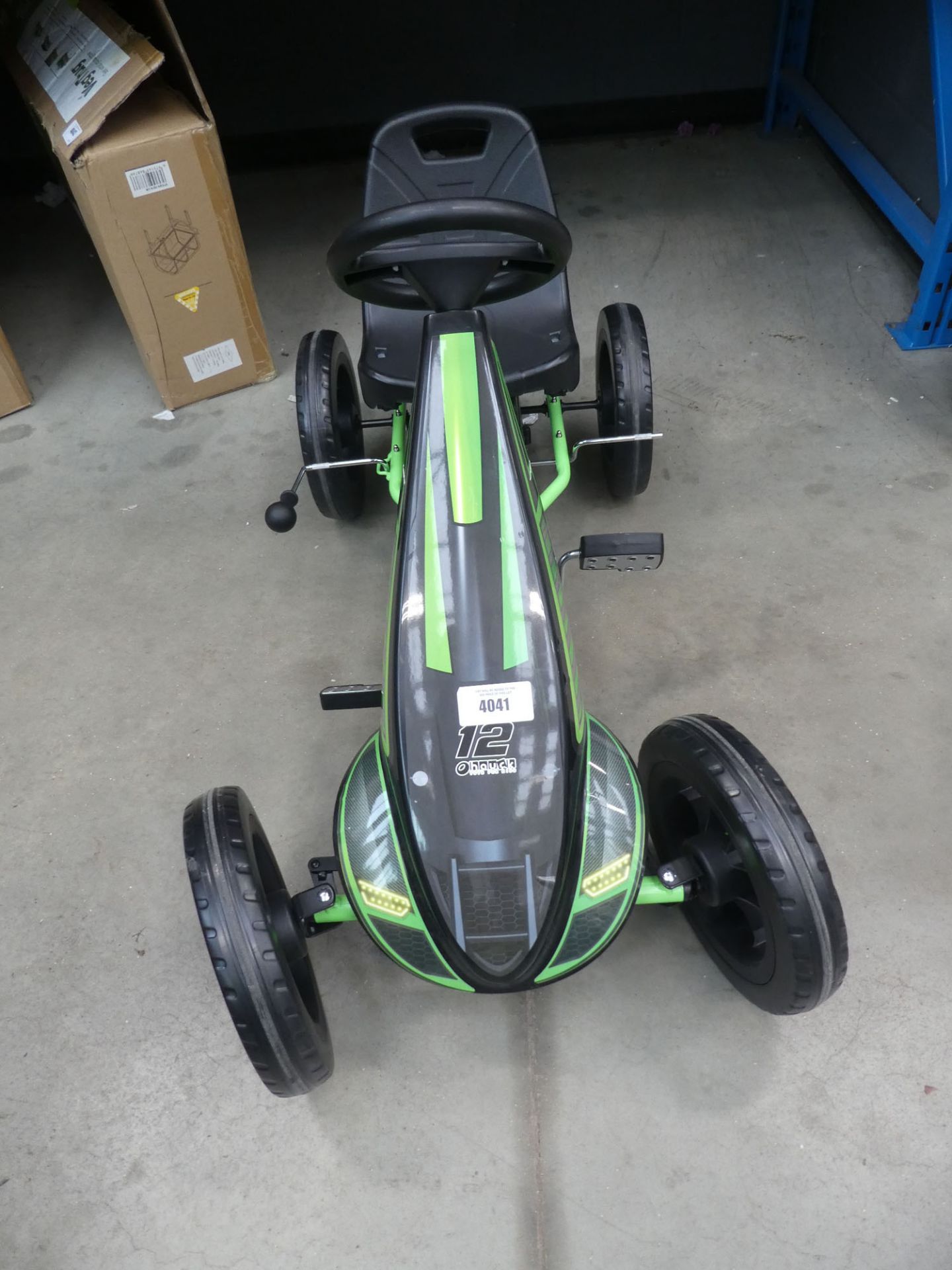 Hauck green and black pedal go kart