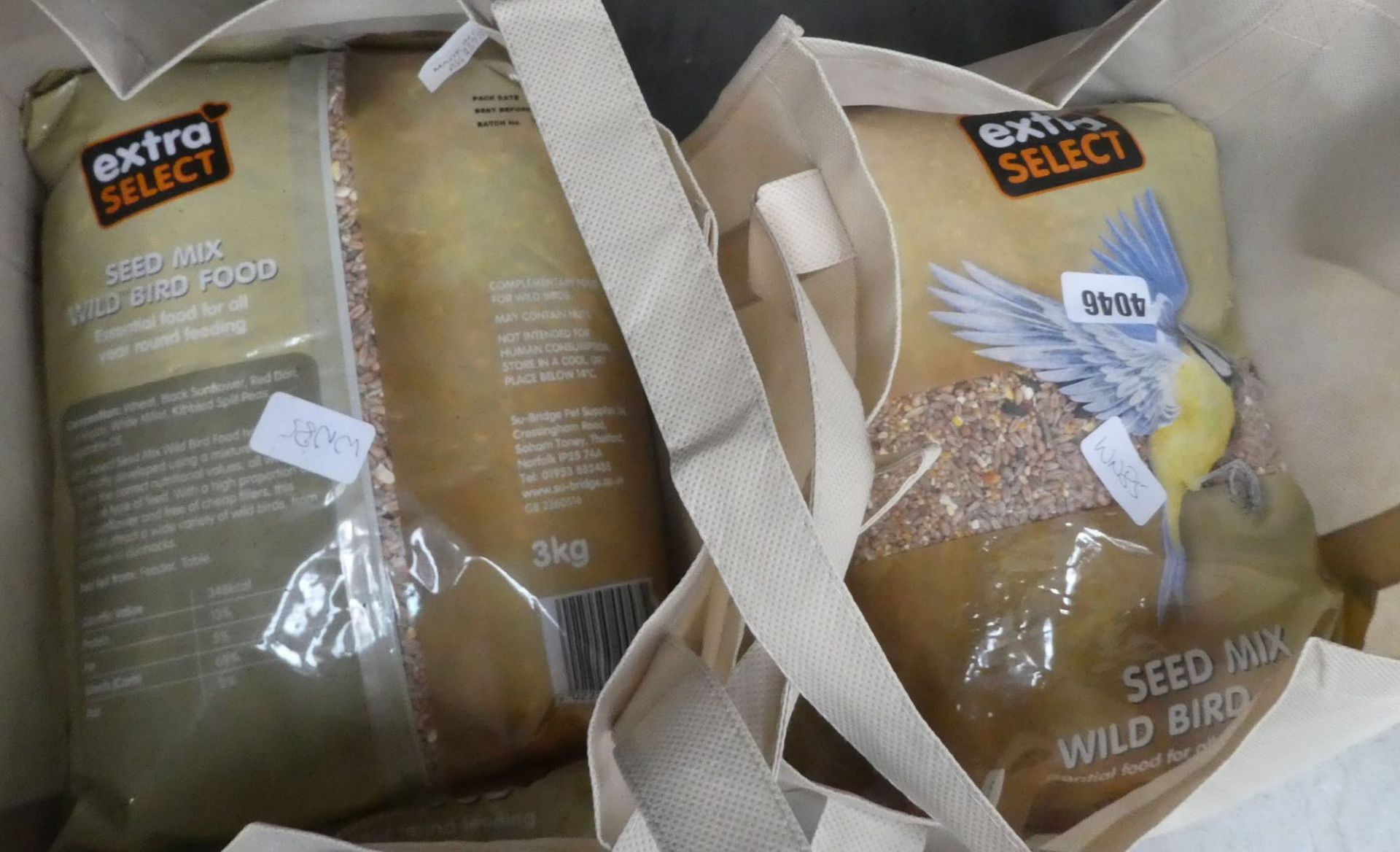 Two bags of bird food