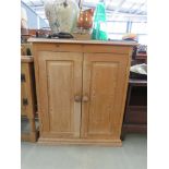 Pine double door cupboard