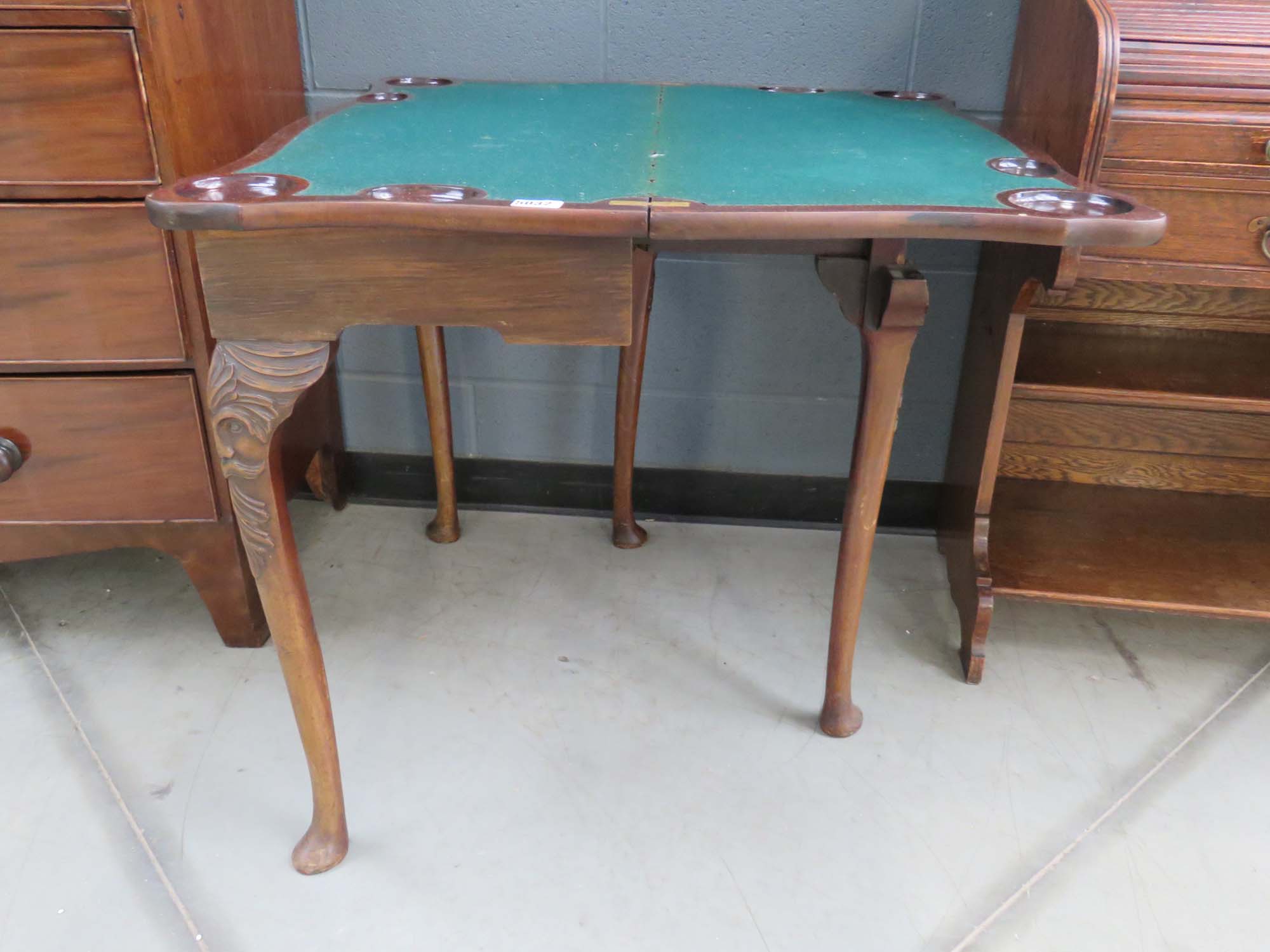 Fold over Victorian card table