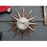 Sunburst Metamec clock