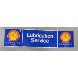 Shell lubrication service sign