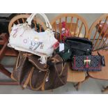 Louis Vuitton style bag plus a quantity of ladies handbags