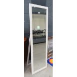 Cheval mirror in cream painted frame