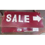 3 painted 'Sale' signs