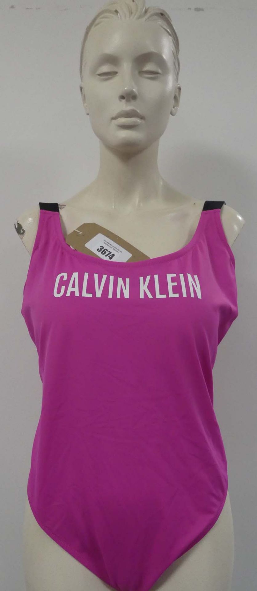 Calvin Klein Swimwear ladies back one piece in stunning orchid size 1XL