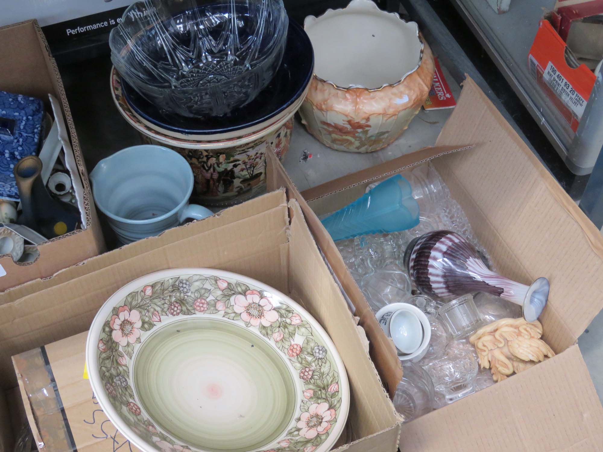 5 boxes containing china incl. candlesticks, butter dish, teapot, ginger jar, jugs and quantity of - Image 3 of 3