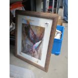 5613 2 abstract framed and glazed prints