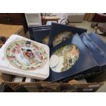 Box containing a quantity of Royal Doulton and other collectors plates