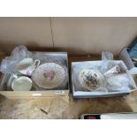 2 boxes containing Spode and Victoria cups and saucers