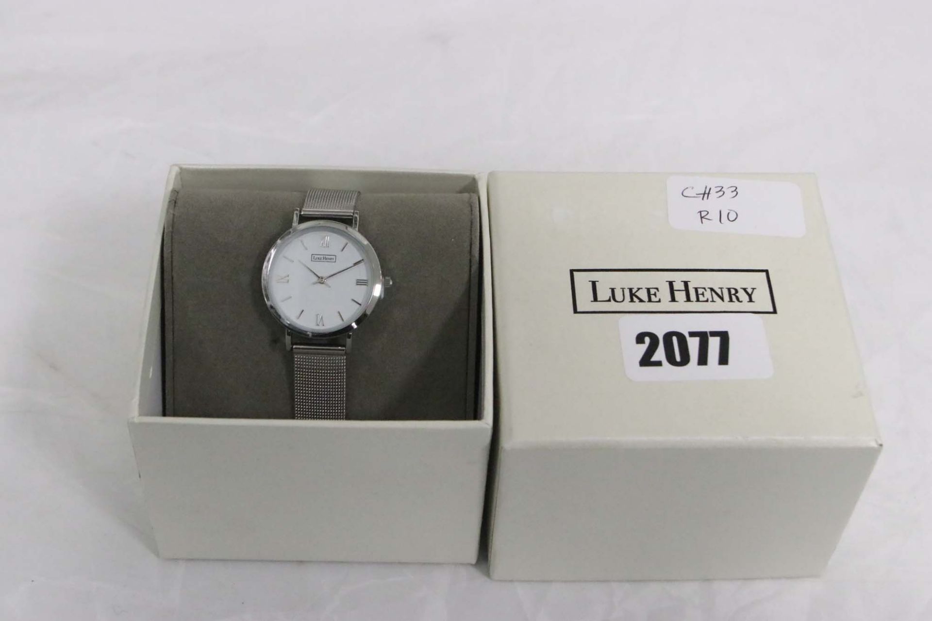 Luke Henry stainless steel strap ladies wristwatch with box