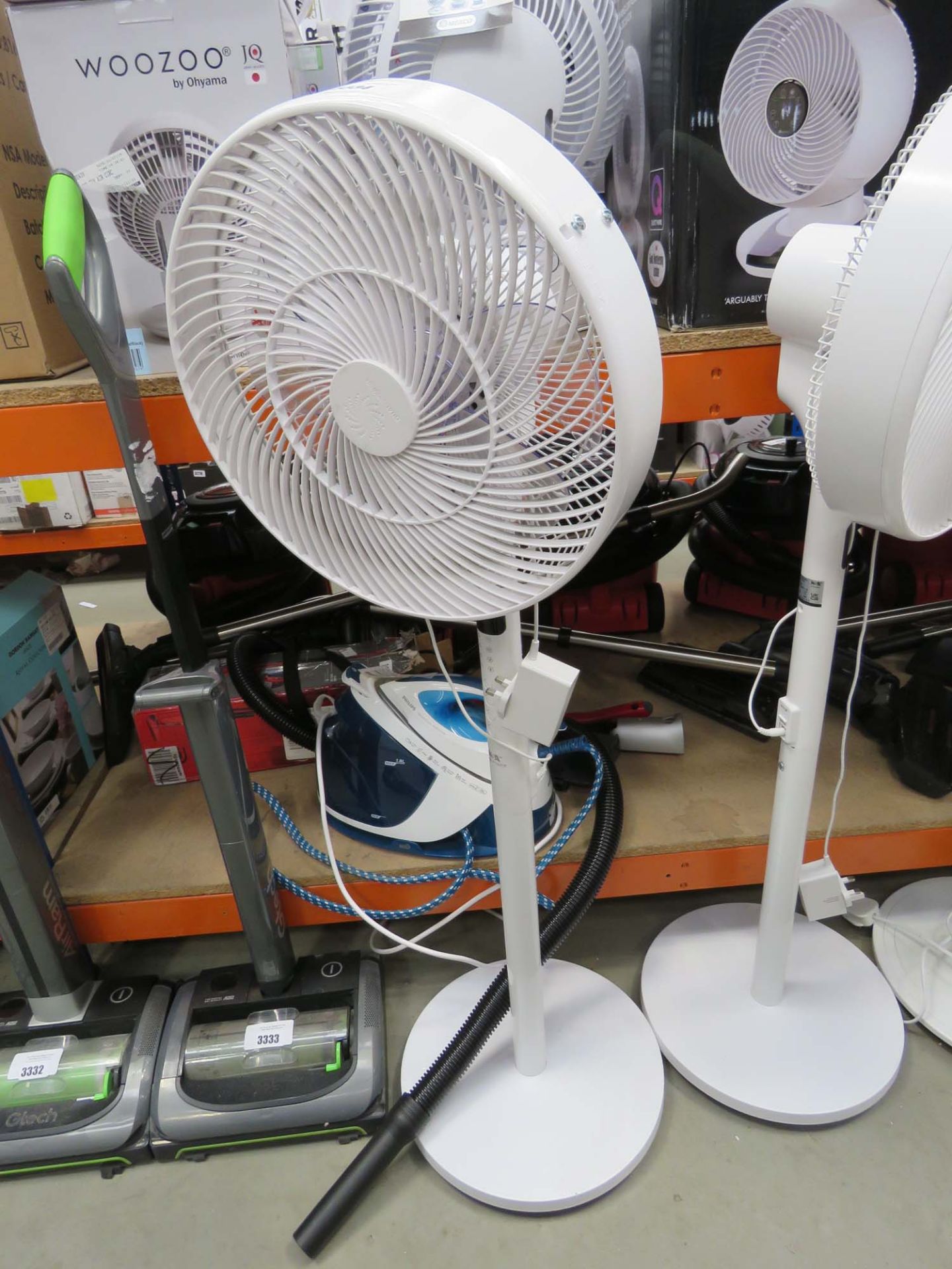 Dual power NSA pedestal fan with power supply