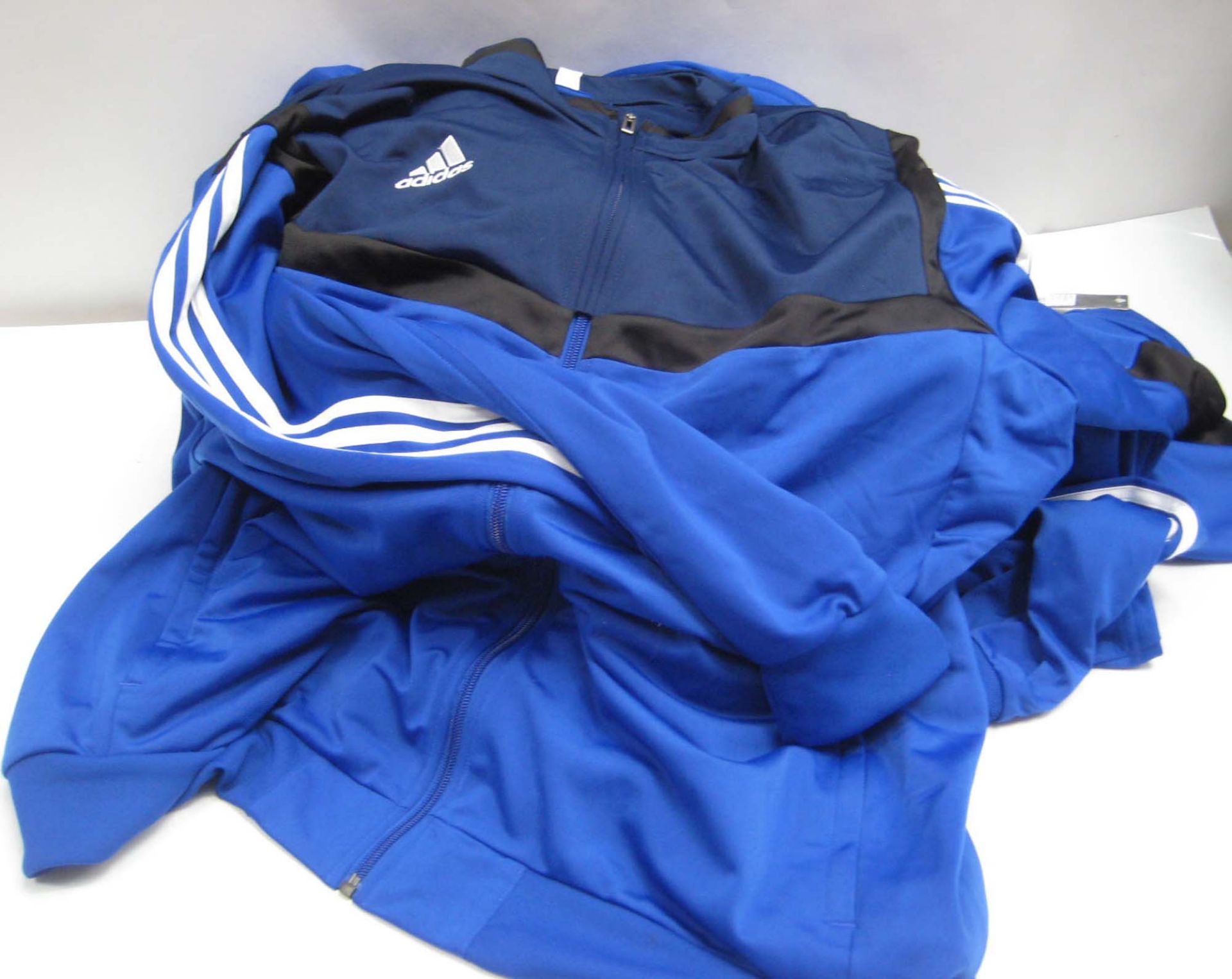 10 Royal Blue Adidas sports tops (fully zipped)