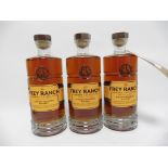 3 bottles of Frey Ranch Farmers + Distillers Straight Bourbon Whiskey Batch No1 from Fallon Nevada