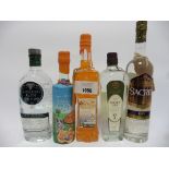 5 Bottles of Gin, 1x Ramsbury Wiltshire single Estate London Dry Gin 70cl 40%,