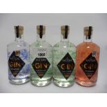 4 bottles of Sis4ers Distillery Copper Pot Small Batch Gin, 1x Signature,