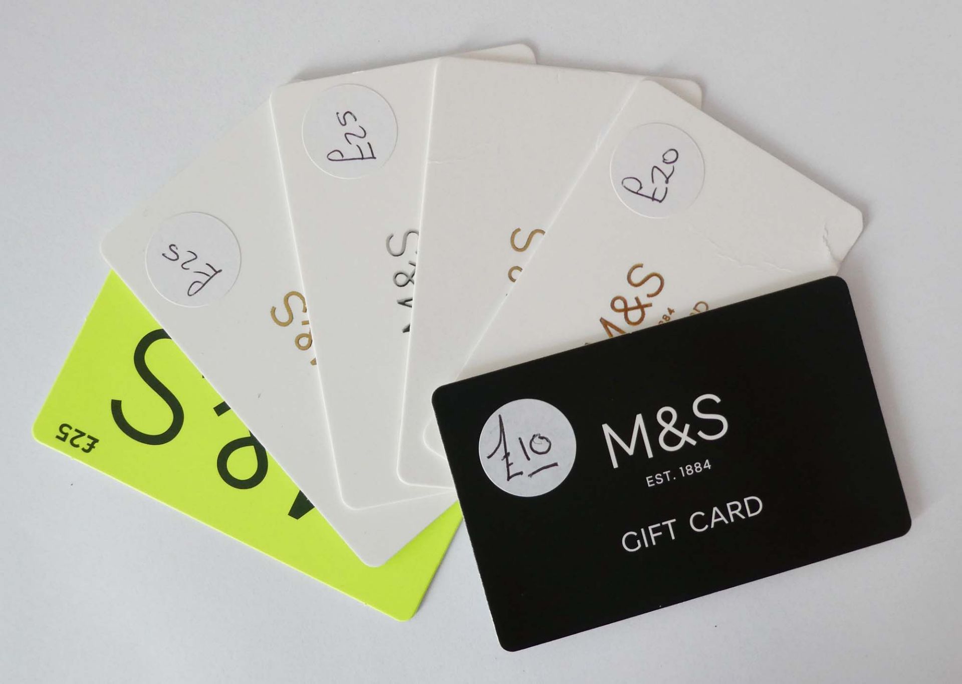 Marks & Spencer (x6) - Total face value £130