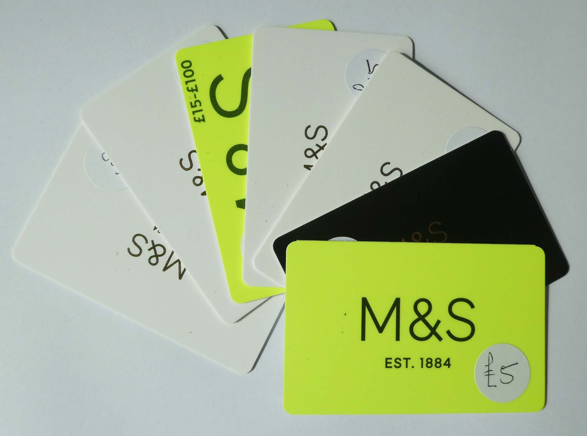 Marks & Spencer (x7) - Total face value £100