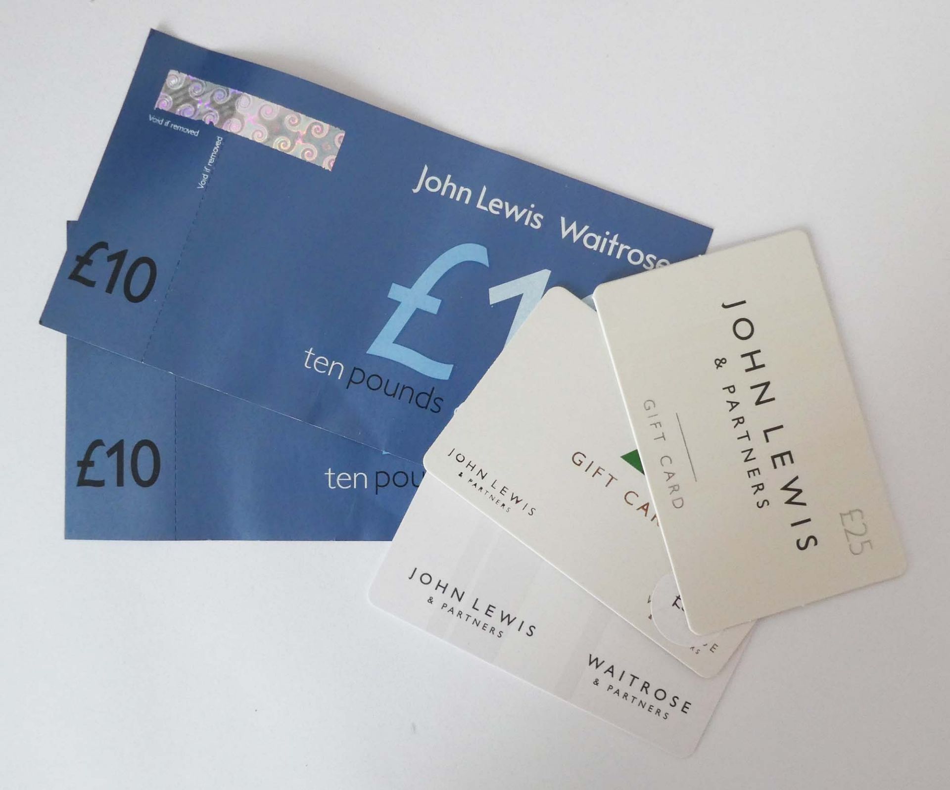 John Lewis (x4) - Total face value £145