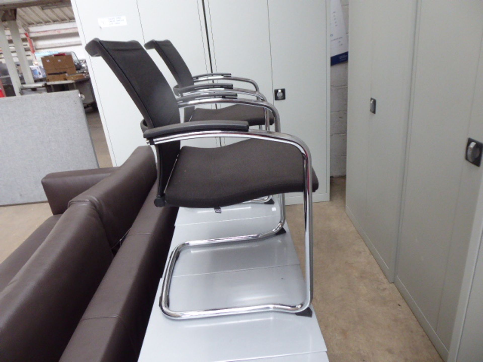 2 Sedus black cloth cantilever chairs - Image 2 of 2