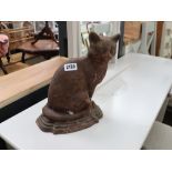 Cast iron cat doorstop