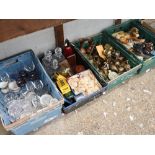 4 crates of mixed ceramics, glassware and metalwares