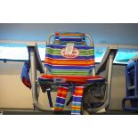 (1046) Tommy Bahama 5 position backpack chair
