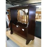 Mahogany finish magazine rack