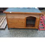 Wooden dog kennel