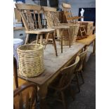 Set of 6 beech Windsor kitchen chairs