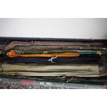 Large quantity of mixed branded fishing rods