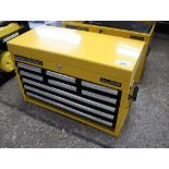 Clarke contractor yellow toolbox with key