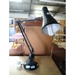 Black angle poise lamp