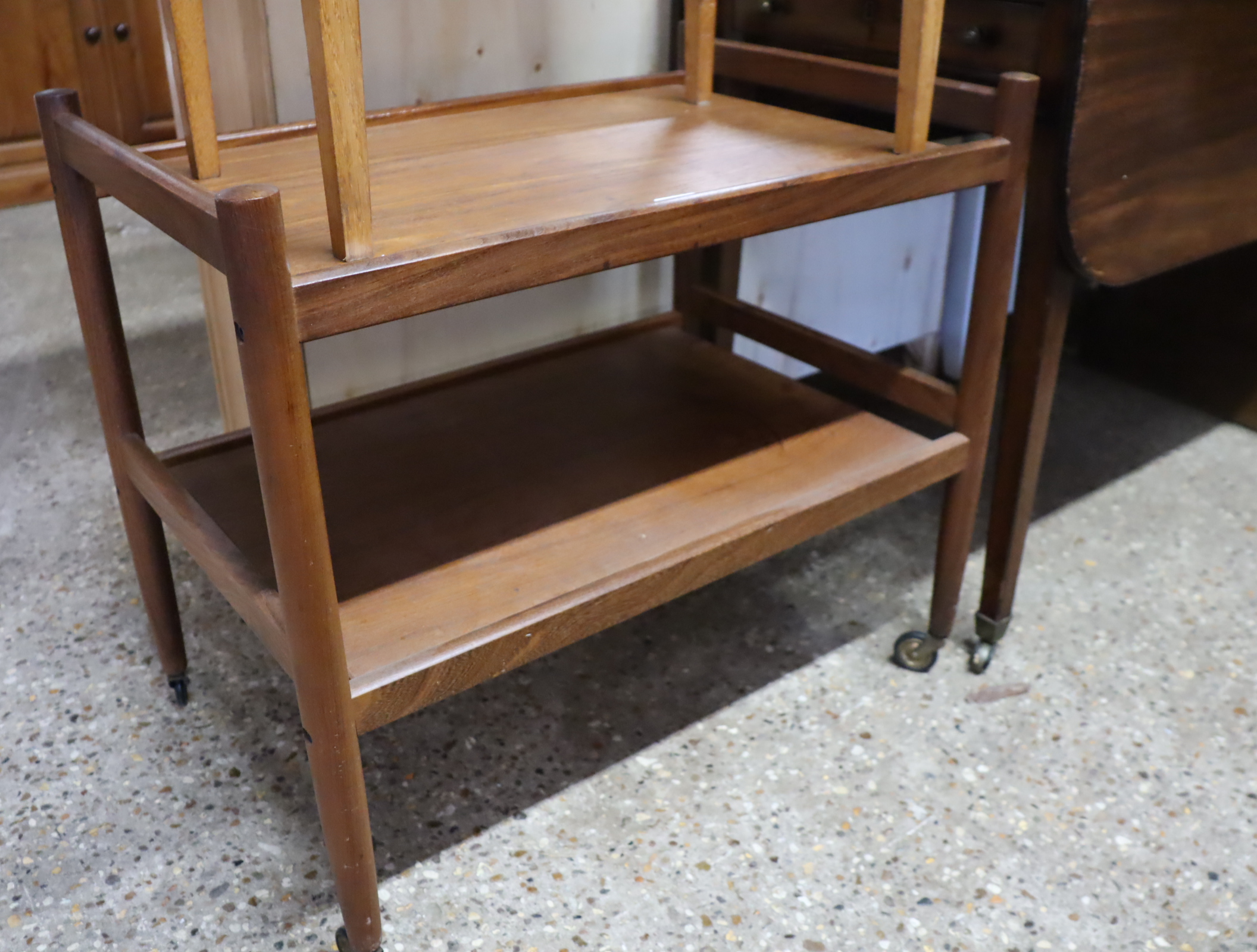 Teak tea trolley