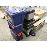 2 stackable toolboxes, 1 Keter, 1 Stanley