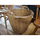 Wicker log basket