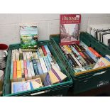2 trays of various books (mainly novels)