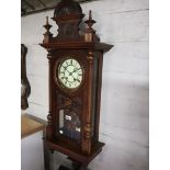 American style wall clock in walnut case