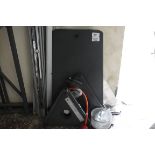 (1056) Flat pack aluminium patio heater (missing glass tub)