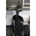 Callaway golf bag containing USA Tour golf clubs