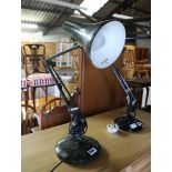 Dark green angle poise lamp