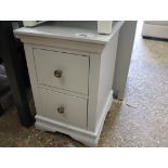 (3) Light grey bedside chest of 2 drawers