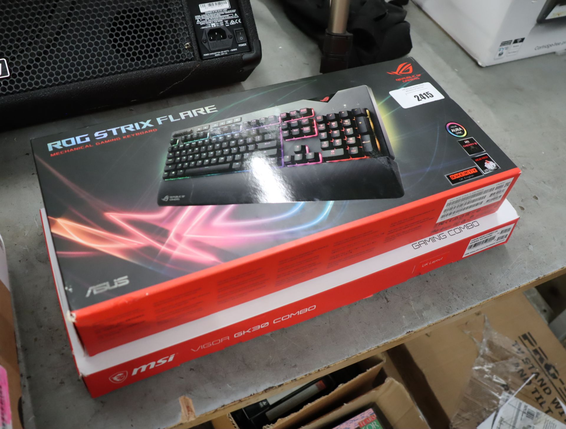 Rog Strix Flare mechanical gaming keyboard and MSI Vigor GK30 gaming keyboard