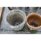 Terracotta pot with concrete pot
