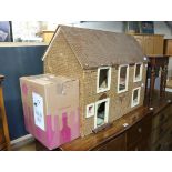 Childs dolls house with box of furniture