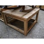 Modern pine square coffee table